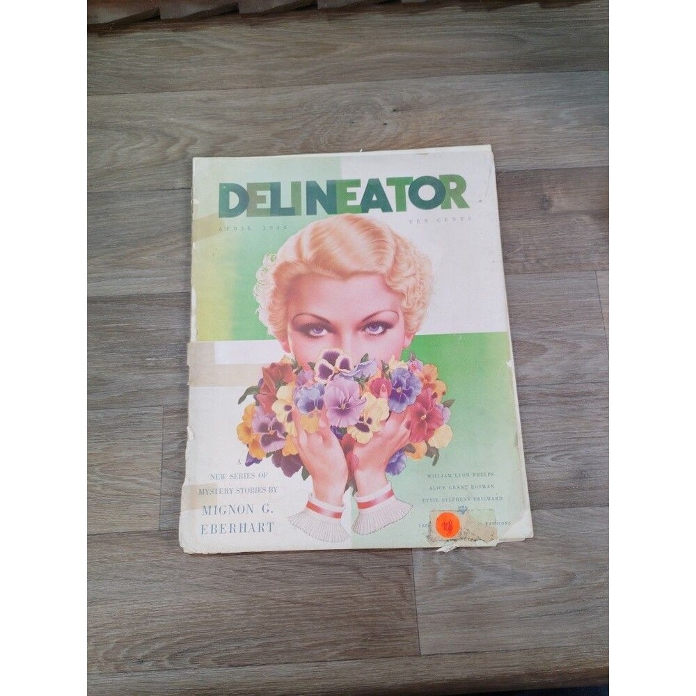 1934 APRIL THE DELINEATOR MAGAZINE - ILLUSTRATED FRONT COVER - L 11885